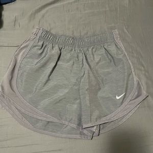 Grey women’s Nike running shorts